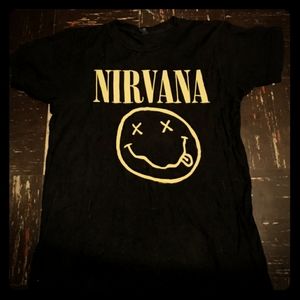 Hot Topic Black Nirvana T Shirt